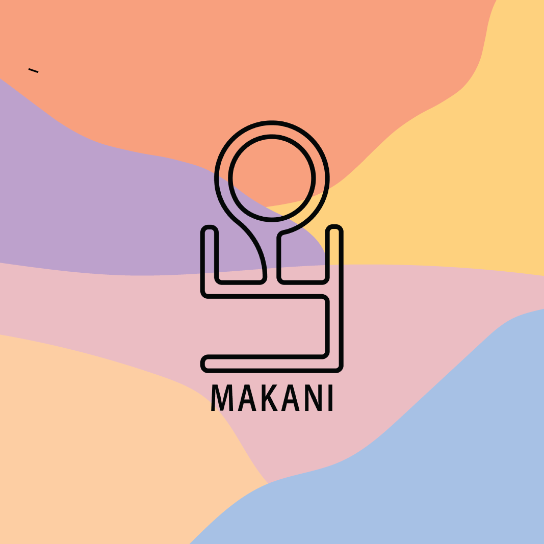 logo, gekleurde achtergrond, pastel kleuren.